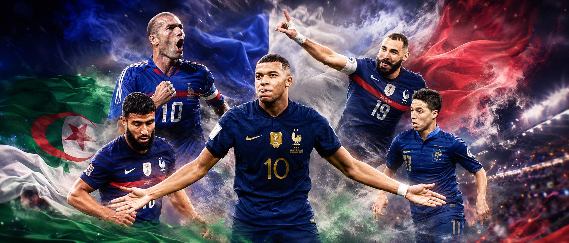 Les joueurs Franco-Algériens qui ont marqué l'Équipe de France