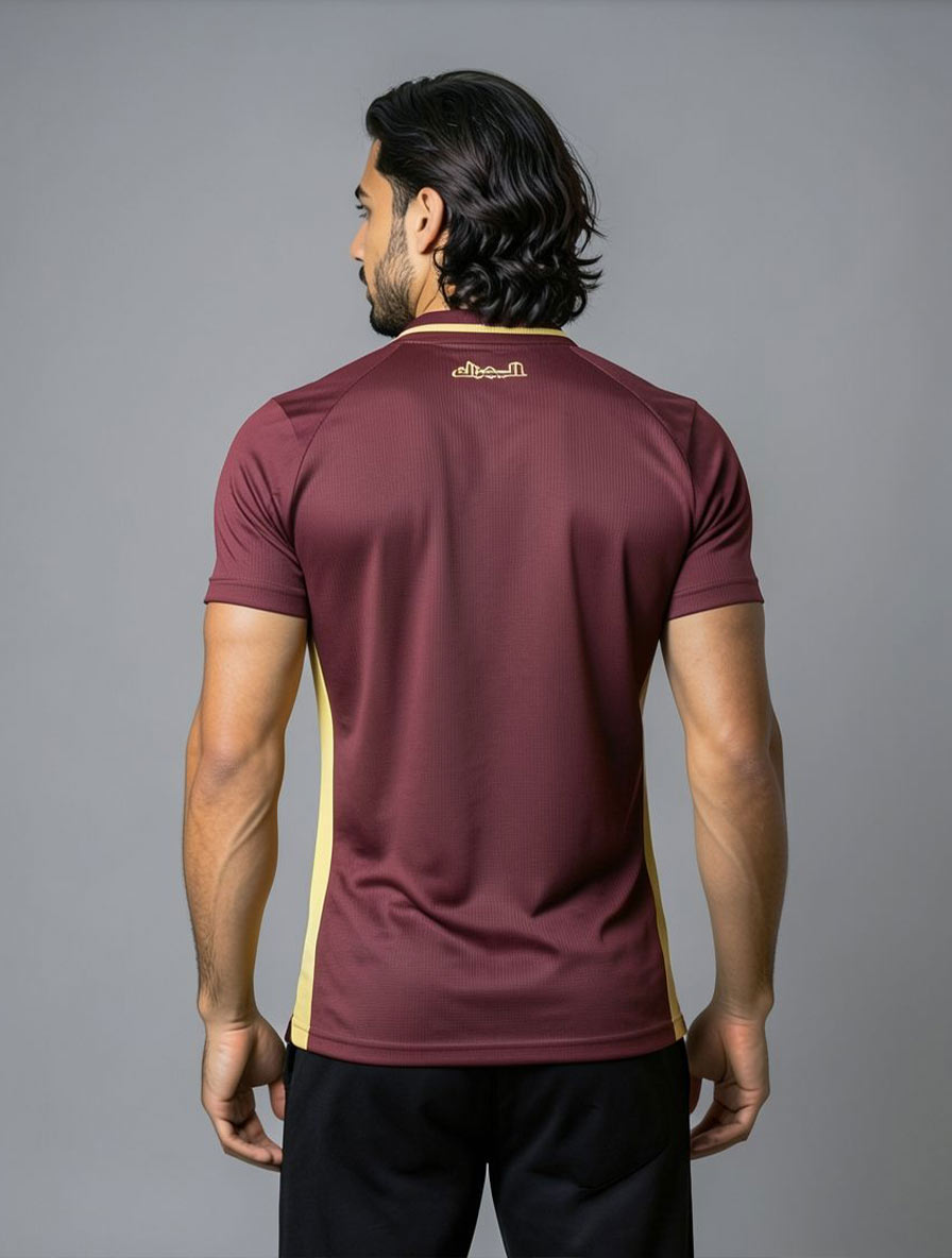 Maillot bordeaux et doré de l'Algérie