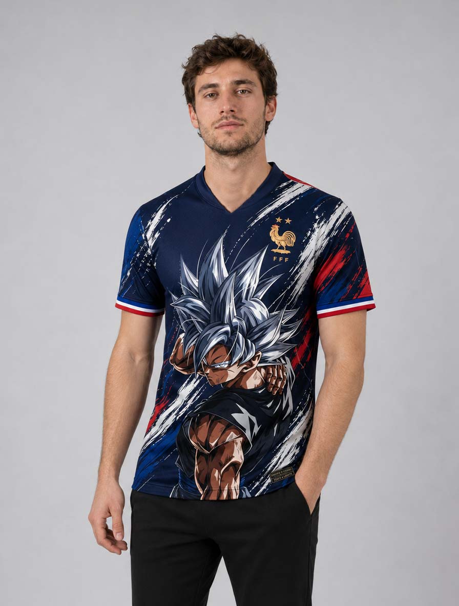 MAILLOT DE LA FRANCE "GOKU ULTRA INSTINCT" - DRAGON BALL SUPER