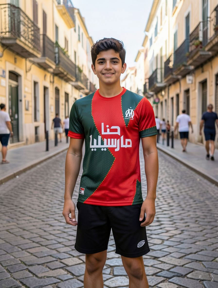 Maillot de Marseille aux couleurs du Maroc