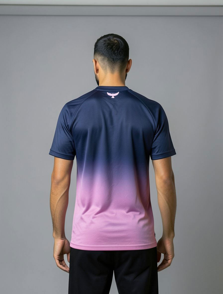 Maillot bleu et rose de la Tunisie